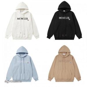MONCLERベーシック4色刺繍連帽パーカー