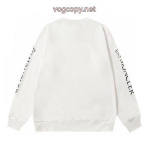 MONCLERプリントラウンドネックパーカー