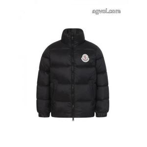 MONCLERマイクロラベル布ファスナースタンドカラーダウンジャケット