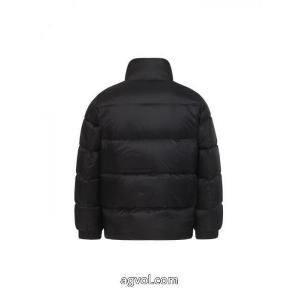MONCLERマイクロラベル布ファスナースタンドカラーダウンジャケット