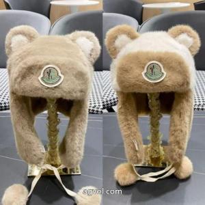 モンクレールくまのぬいぐるみ帽子秋冬かわいいパンダの雷鋒帽