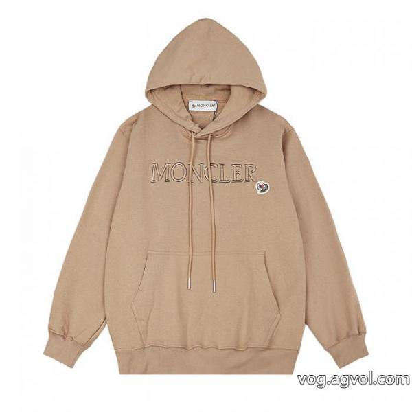 MONCLERベーシック4色刺繍連帽パーカー 0
