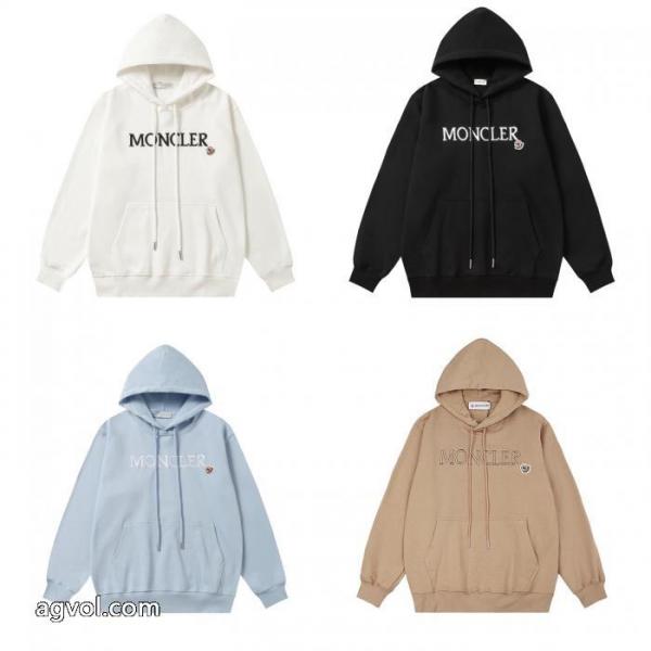 MONCLERベーシック4色刺繍連帽パーカー 1