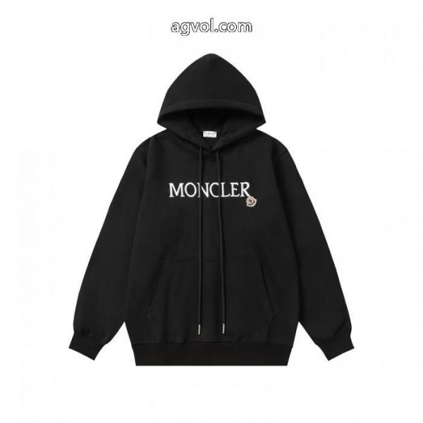 MONCLERベーシック4色刺繍連帽パーカー 3