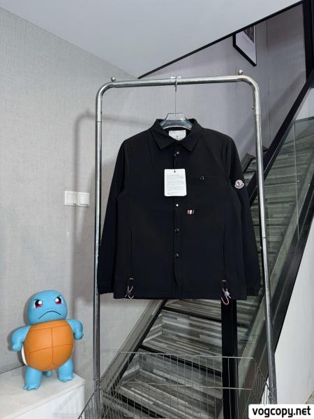 Moncler-mengkouqアームエンブレムボタンジャケット 0