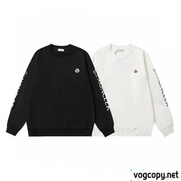 MONCLERプリントラウンドネックパーカー 0