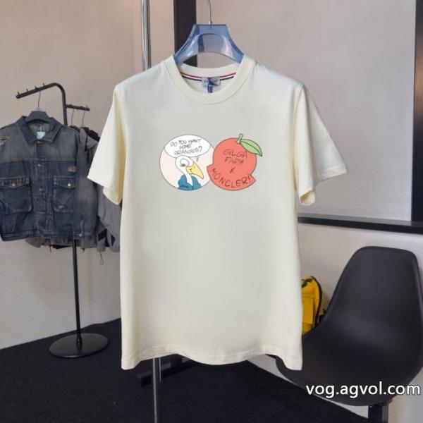 ブランド 激安 サイト首胸ロゴ おしゃれ流行 夏の涼しい人気新作MONCLER半袖Tシャツ 0