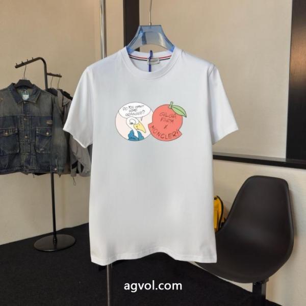 ブランド 激安 サイト首胸ロゴ おしゃれ流行 夏の涼しい人気新作MONCLER半袖Tシャツ 2